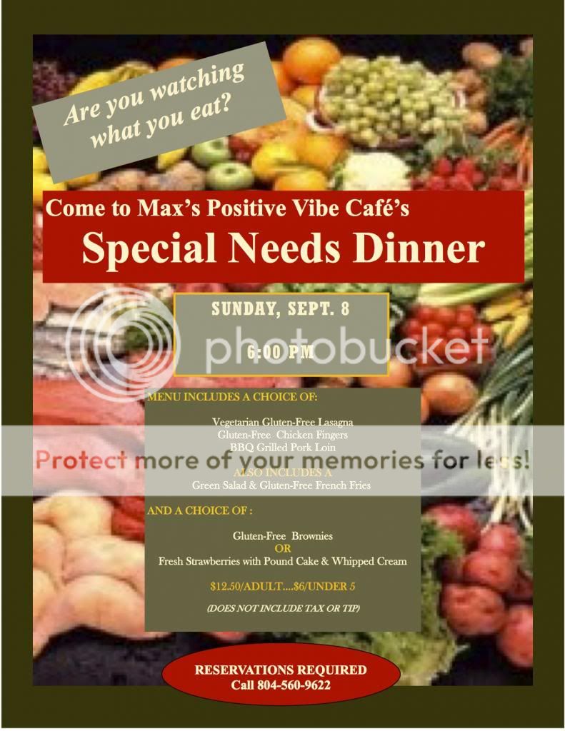 Positive Vibe Cafe's Special Needs Dinner Positive Vibe Cafe's Special Needs Dinner